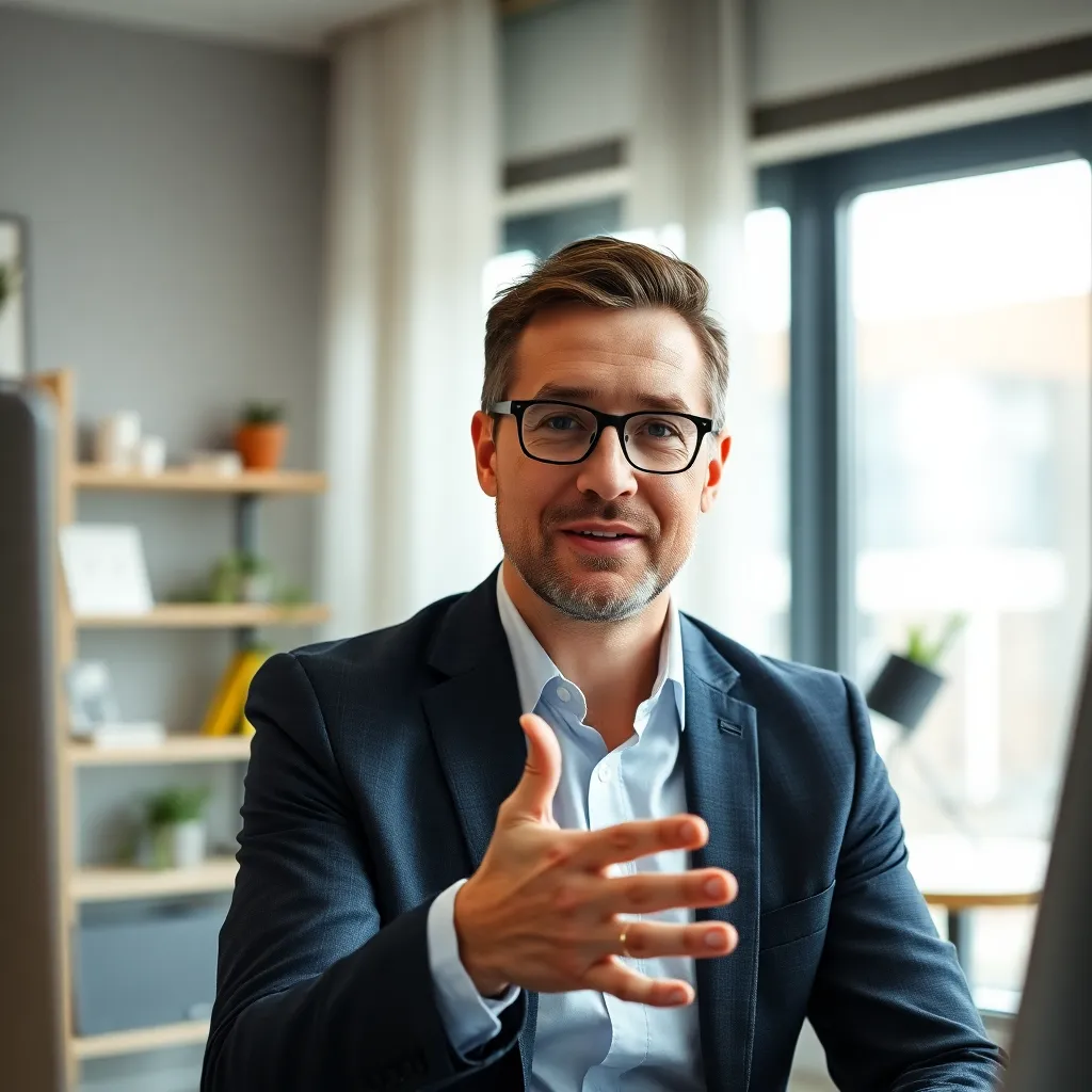 Nederlandse professional die online leert op een laptop